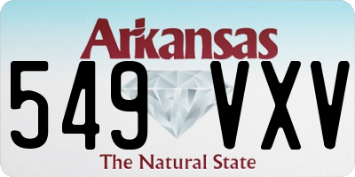 AR license plate 549VXV