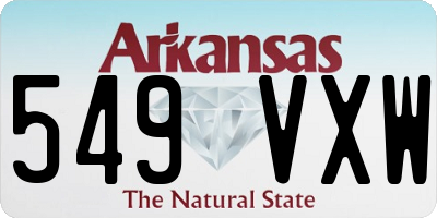 AR license plate 549VXW