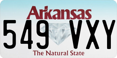 AR license plate 549VXY