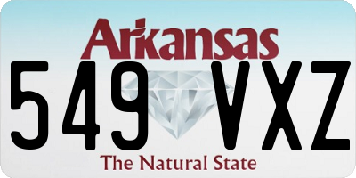 AR license plate 549VXZ