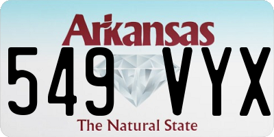 AR license plate 549VYX