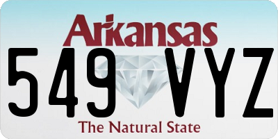 AR license plate 549VYZ