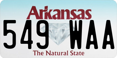 AR license plate 549WAA