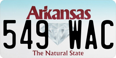 AR license plate 549WAC