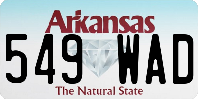 AR license plate 549WAD