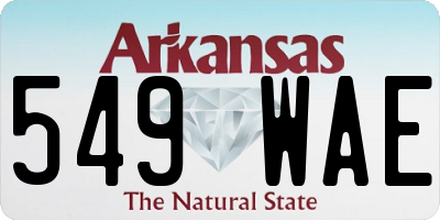 AR license plate 549WAE