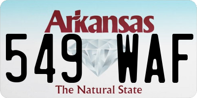 AR license plate 549WAF