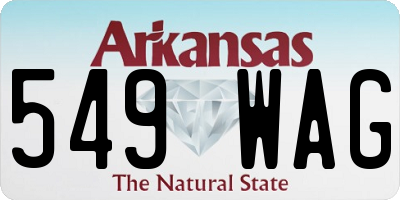 AR license plate 549WAG