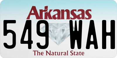 AR license plate 549WAH