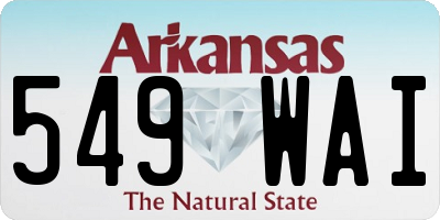 AR license plate 549WAI