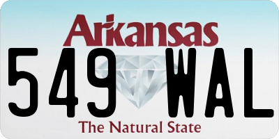 AR license plate 549WAL