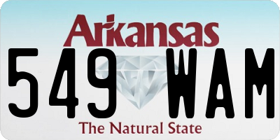 AR license plate 549WAM