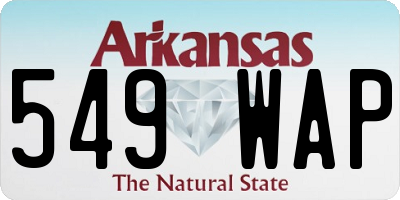 AR license plate 549WAP