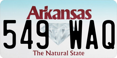 AR license plate 549WAQ