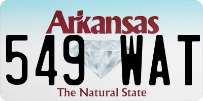 AR license plate 549WAT