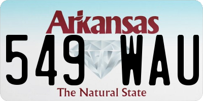 AR license plate 549WAU