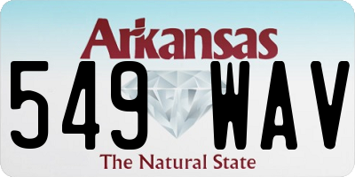 AR license plate 549WAV