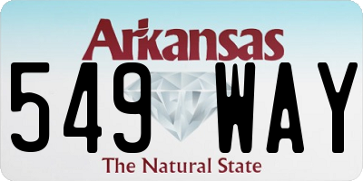 AR license plate 549WAY