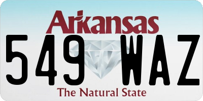 AR license plate 549WAZ