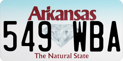 AR license plate 549WBA