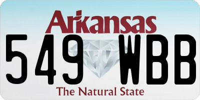 AR license plate 549WBB