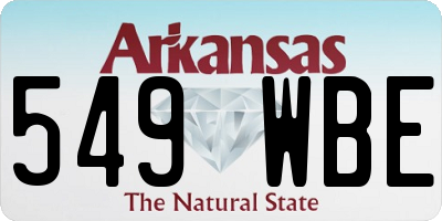 AR license plate 549WBE