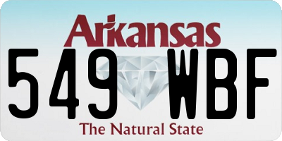 AR license plate 549WBF