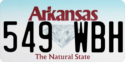 AR license plate 549WBH