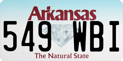 AR license plate 549WBI