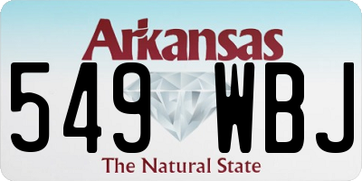 AR license plate 549WBJ