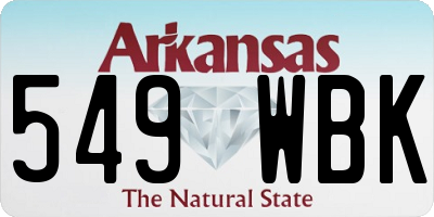 AR license plate 549WBK