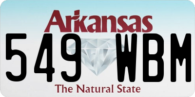 AR license plate 549WBM