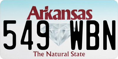 AR license plate 549WBN