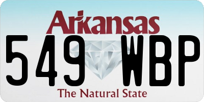 AR license plate 549WBP