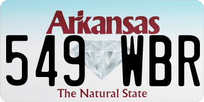 AR license plate 549WBR