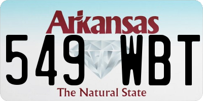 AR license plate 549WBT