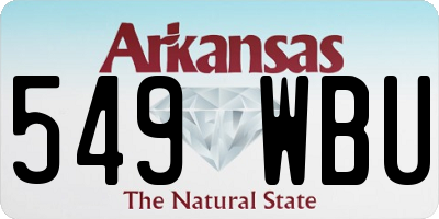 AR license plate 549WBU