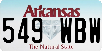 AR license plate 549WBW