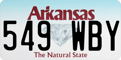 AR license plate 549WBY