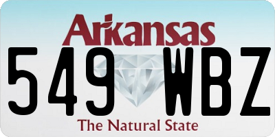 AR license plate 549WBZ