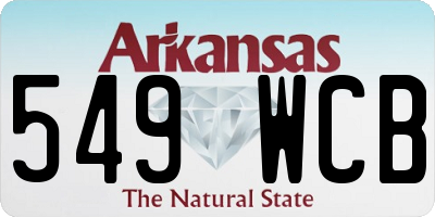AR license plate 549WCB