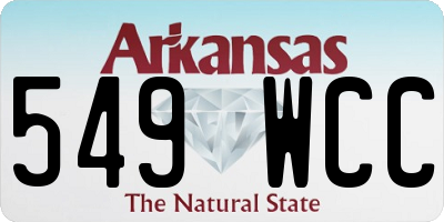 AR license plate 549WCC