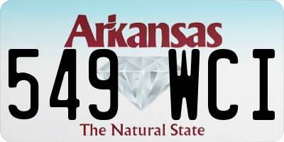 AR license plate 549WCI