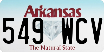 AR license plate 549WCV