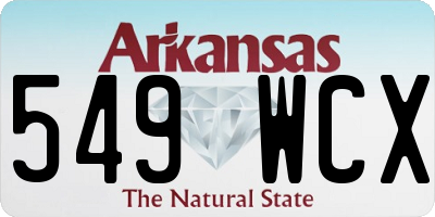 AR license plate 549WCX