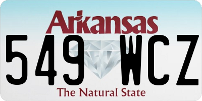 AR license plate 549WCZ