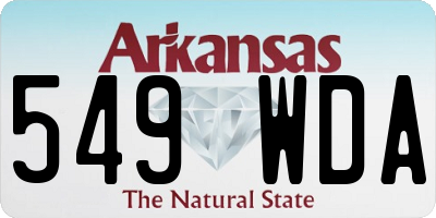 AR license plate 549WDA