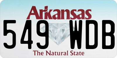 AR license plate 549WDB