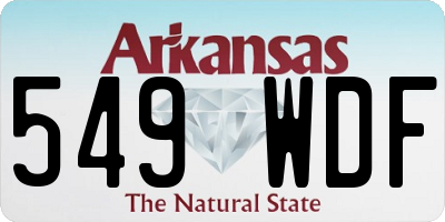 AR license plate 549WDF