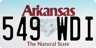AR license plate 549WDI